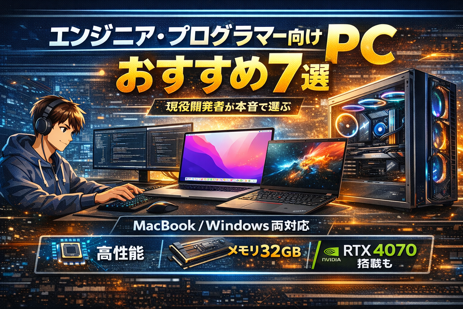 エンジニア・プログラマー向けPC おすすめ7選【2026年版】現役開発者が本音で選ぶ